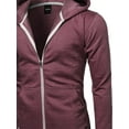 thumbnail image 3 of FashionOutfit Men's Basic Solid Light Weight Hoodie Jackets, 3 of 3