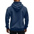 thumbnail image 4 of Dresfit Quarter Zip Sweatshirts Mens Hooded Tactical Hoodies Long Sleeve Fleece Travel Pullover Fall Winter Zipper Multi Pockets Cargo Tops Navy S, 4 of 9