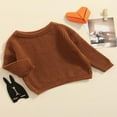 thumbnail image 4 of Newborn Baby Boy Girl Cable Knit Sweater Jumper Toddler Kid Long Sleeve Crew Neck Pullover Top, 4 of 7