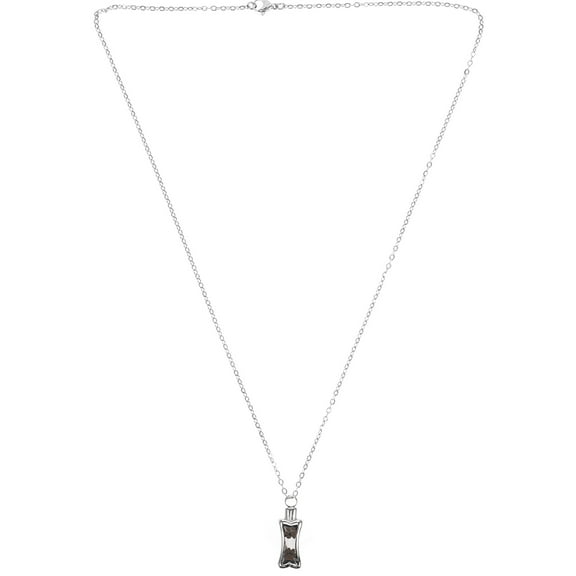 FRCOLOR  Pet Urn Container Necklace Ash Keepsake for Cat Ashes Puppy Silver