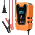 thumbnail image 1 of Mistaha Smart LCD Display 12V6A Battery Charger Repair Tool for Car Motorcycle, Orange US Plug - Efficient Voltage Detection & Temperature Control Protection, 1 of 6