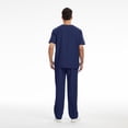 thumbnail image 5 of Scrubs for Men Set V-Neck Top & Straight Leg Pants Elastic Drawstring Waist Water-Resistant Uniforms, M, 5 of 8