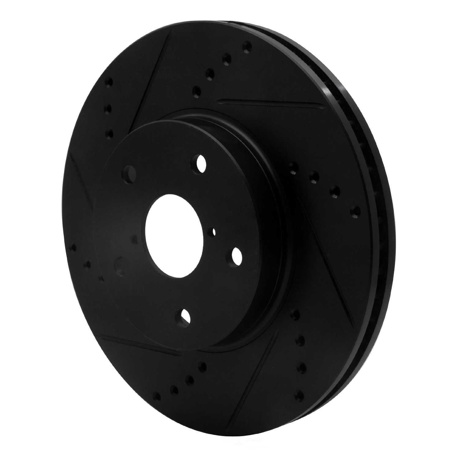 Dynamic Friction Company 633-13026L DFC Brake Rotor - Drilled And Slotted - Black