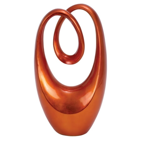 Abstract Bronze Sculpture - Decmode 20 Inch Modern Abstract Infinity Resin Sculpture