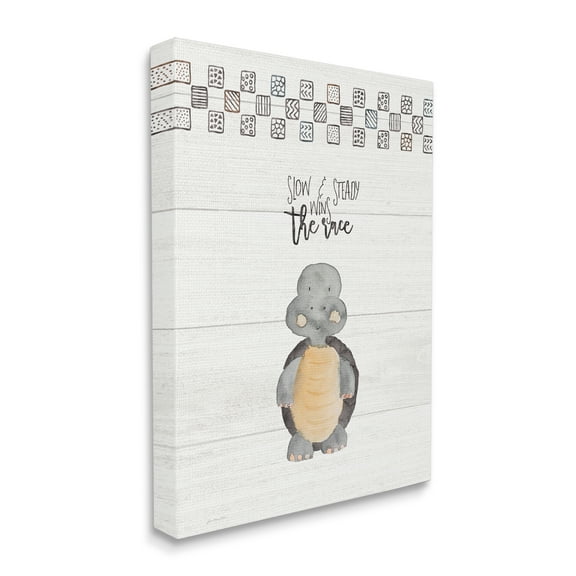 Stupell Industries Slow And Steady Wins Turtle, 36 x 48,Design by Jo Moulton