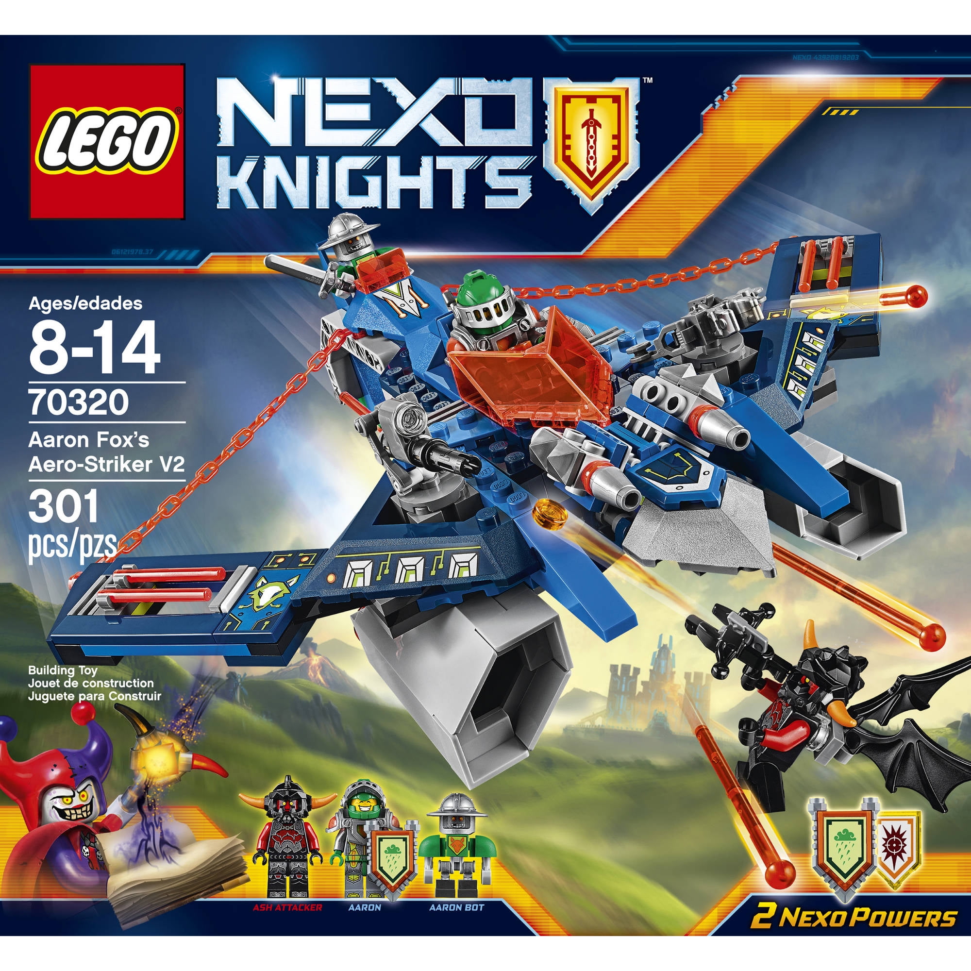 Lego Nexo Knights Aaron Fox S Aero Striker V2 70320 Walmart Com Walmart Com