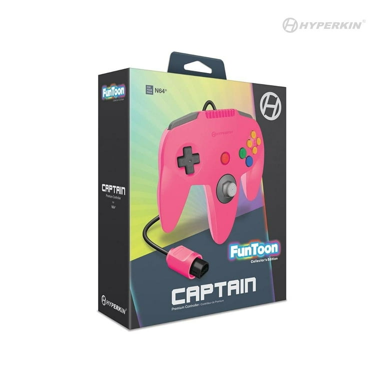Nintendo 64 Captain Premium Controller For N64 Princess Pink Hyperkin