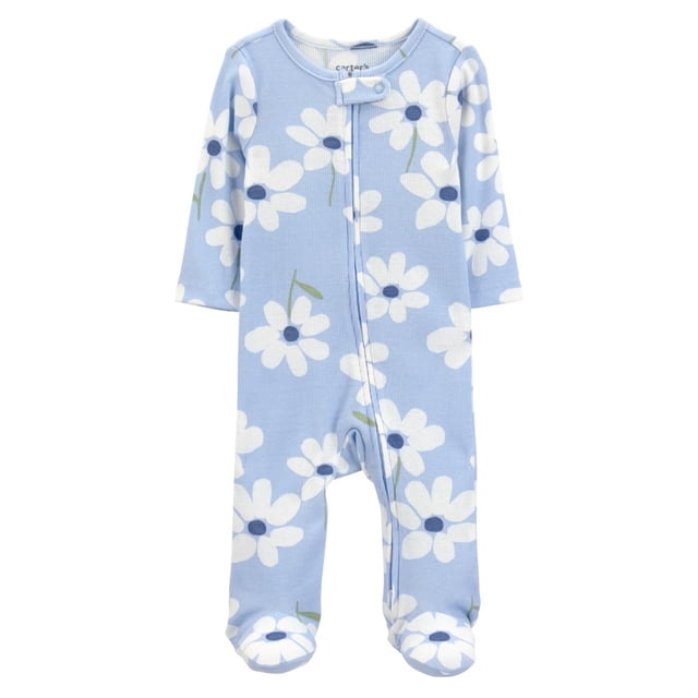 Mameluco Child of Mine para Bebé Niña 1 Pieza con Estampado Floral Azul Talla 3-6 Meses