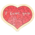 thumbnail image 1 of 1 Set Wooden Heart Shaped Jigsaw Puzzle DIY Wooden Heart Puzzles Valentine's Day Gift, 1 of 3