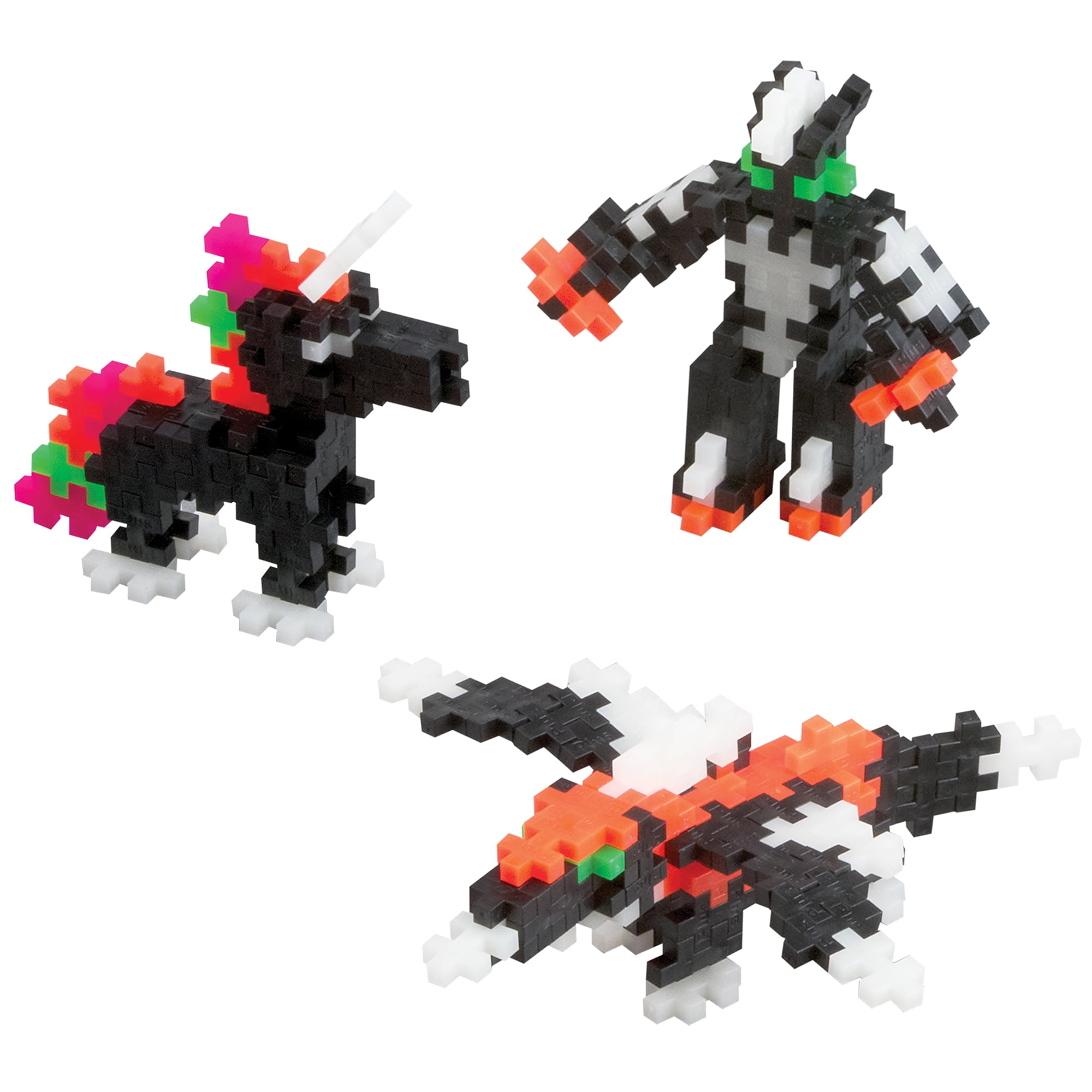 Plus-Plus: Learn to Build - Glow-In-The-Dark - 400 Piece Set - 2D & 3D Construction Building STEM Toy, Interlocking Mini Puzzle Blocks, Kids Ages 5+