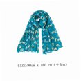 thumbnail image 2 of vlrwzc Fashion Dragonfly Printed Scarf Long Lightweight Beach Wraps Shawl Soft Scarves for Women(Cyan), 2 of 3