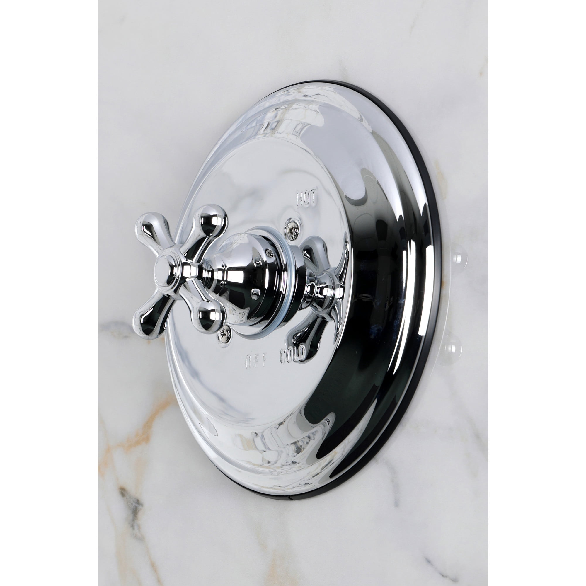 Kingston KB3631AXE Restoration Single-Handle Pressure Balanced Shower Valve and Trim Set - Valve Included in Polished Chrome