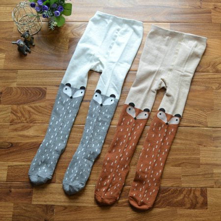 Baby Kids Girls Cotton Fox Tights Socks Stockings Pants Hosiery Pantyhose Cute 