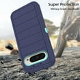 thumbnail image 3 of Asuwish Phone Case for Google Pixel 9/Pixel 9 Pro/Pixel 10/Pixel 10 Pro 5G Hybrid Rugged Shockproof Hard Protective Drop Proof Full Body Heavy Duty Mobile Cell Cover Pixel9 9Pro 10Pro Women Men Blue, 3 of 6
