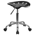 thumbnail image 1 of Vibrant Black Tractor Seat and Chrome Stool, 1 of 9