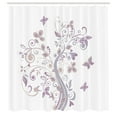 thumbnail image 2 of Ambesonne Floral Shower Curtain, Tree Swirly Branches Flowers, 69"Wx70"L, Pale Mauve, 2 of 4