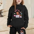 thumbnail image 2 of XFHLMJFF Toddler Clothes Kids Outfit Fall Children Letter Printed Long Sleeved Hooded Top Hoodie Pants Suit Casual Outfit Fashion Playwear Clothes 2-3Y, 2 of 4