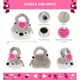 thumbnail image 2 of DolliBu Happy Mother's Day Super Soft Plush Husky Handbag - Cute Stuffed Animal Purse with Pink Heart Message for Best Mommy, Grandma, Wife, Daughter - Cute Wild Life Plush Handbag Gift - 7.5 Inches, 2 of 6