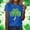 A1588 Blue, variant on St. Patrick's Day Shirt for Women Shamrock Graphic T-Shirt Short Sleeve Crewneck Loose Fit Festival Apparel Holiday Gift