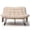 Beige, variant on Ktaxon 54.72in 2-Seat Patio Wicker Bench, All-Weather Rattan Loveseat with Magazine Pockets, Beige