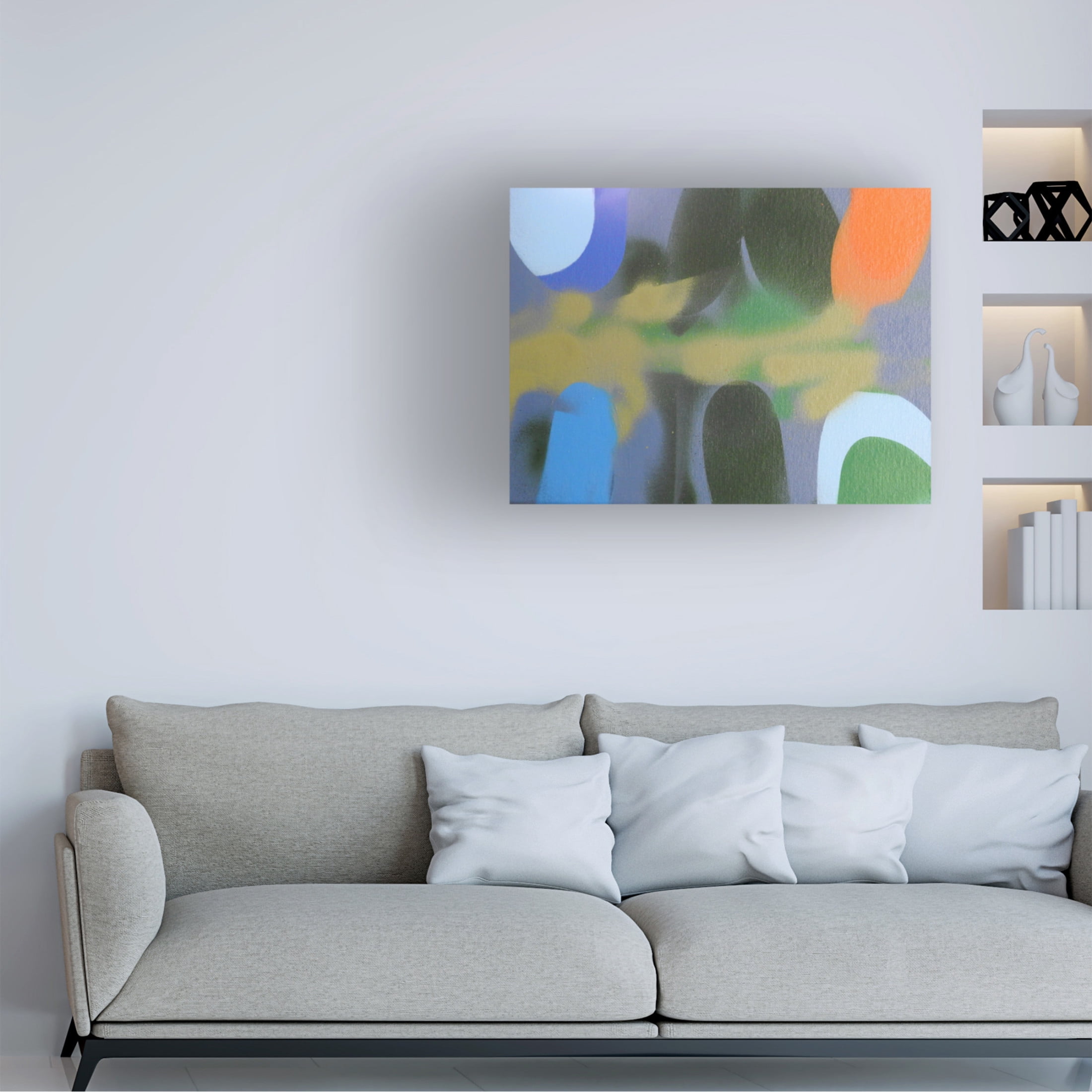 Canvas Wall Art - Gill Miller 'Life 10' Wall Art for Living Room, Bedroom, or Office Décor by Trademark Fine Art - 24 x 18 Inches