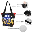 thumbnail image 5 of Kdxio Happy New Year 2024 Women Reusable Grocery Bags Foldable Ripstop,Reusable Shopping Bags for Shopping,Gym,Gift, 5 of 7