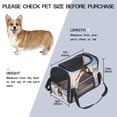 thumbnail image 3 of Surfing in Summer Fabric 900D Oxford Cloth Pet Carrier Bag Base Sherpa Nylon Webbing 17x10x11.8 in 43x26x30 Cm Gray Black Comfortable Lightweight Durable Travel Crate, 3 of 7