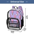 thumbnail image 4 of PVC Transparent Backpacks Clear Backpack for Travel and Outings Melting Ice Popsicle Pattern, 4 of 7