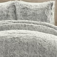 thumbnail image 4 of Lush Decor Emma Cozy Ultra Soft Two Tone Faux Fur Comforter Gray 3Pc Set Full/Queen, 4 of 8