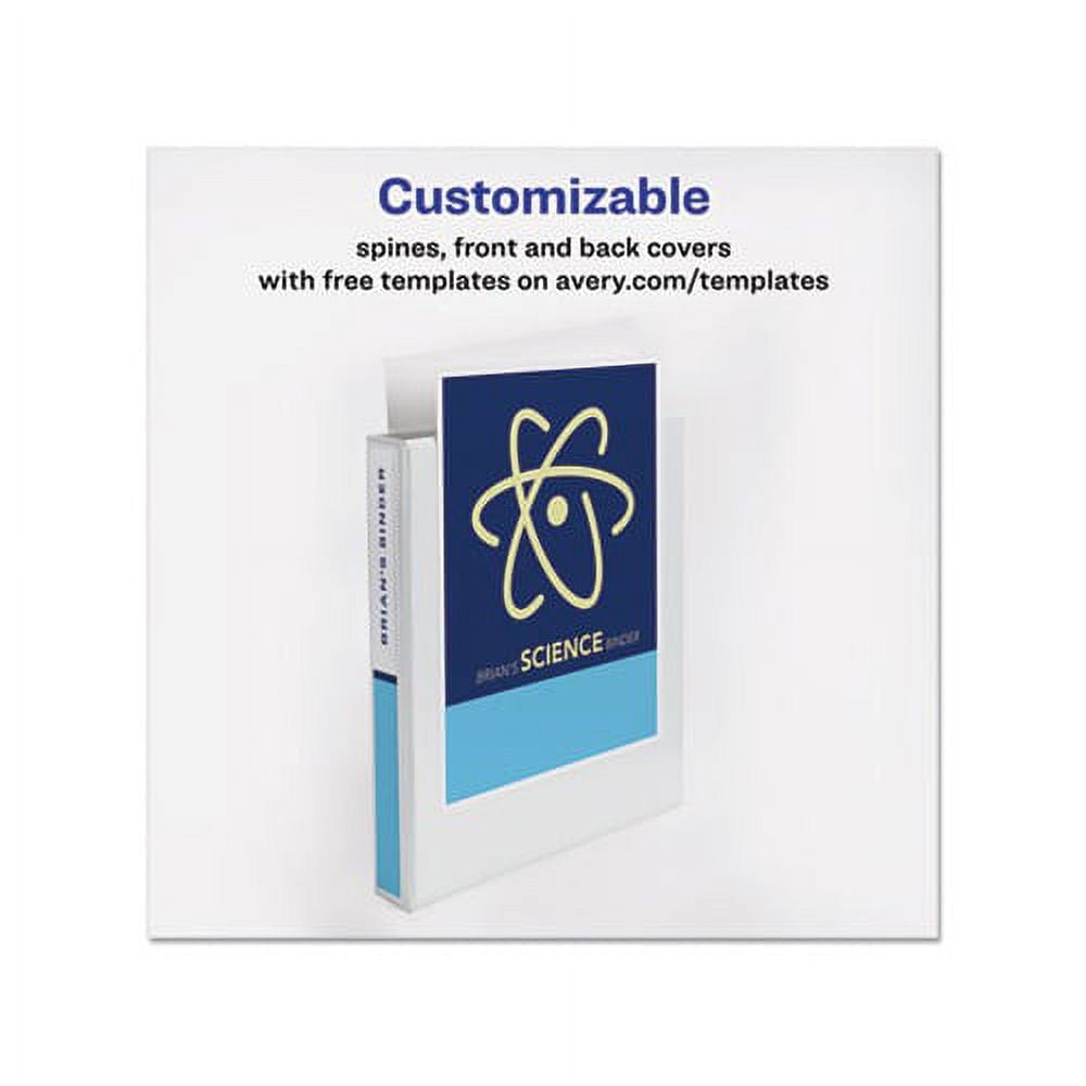 Legal Durable View Binder with Round Rings 3 Rings, 1" Capacity, 14 x 8.5, White