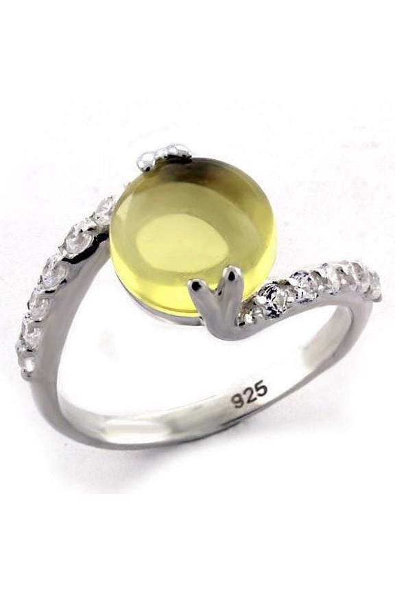 LOAS1123 - High-Polished 925 Sterling Silver Ring with Synthetic Cat Eye in Amethyst