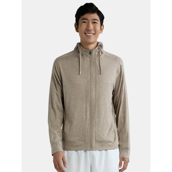 Athletic Works Men's and Big Men's ButterCore Zip Front Hoodie, Sizes S-3XL