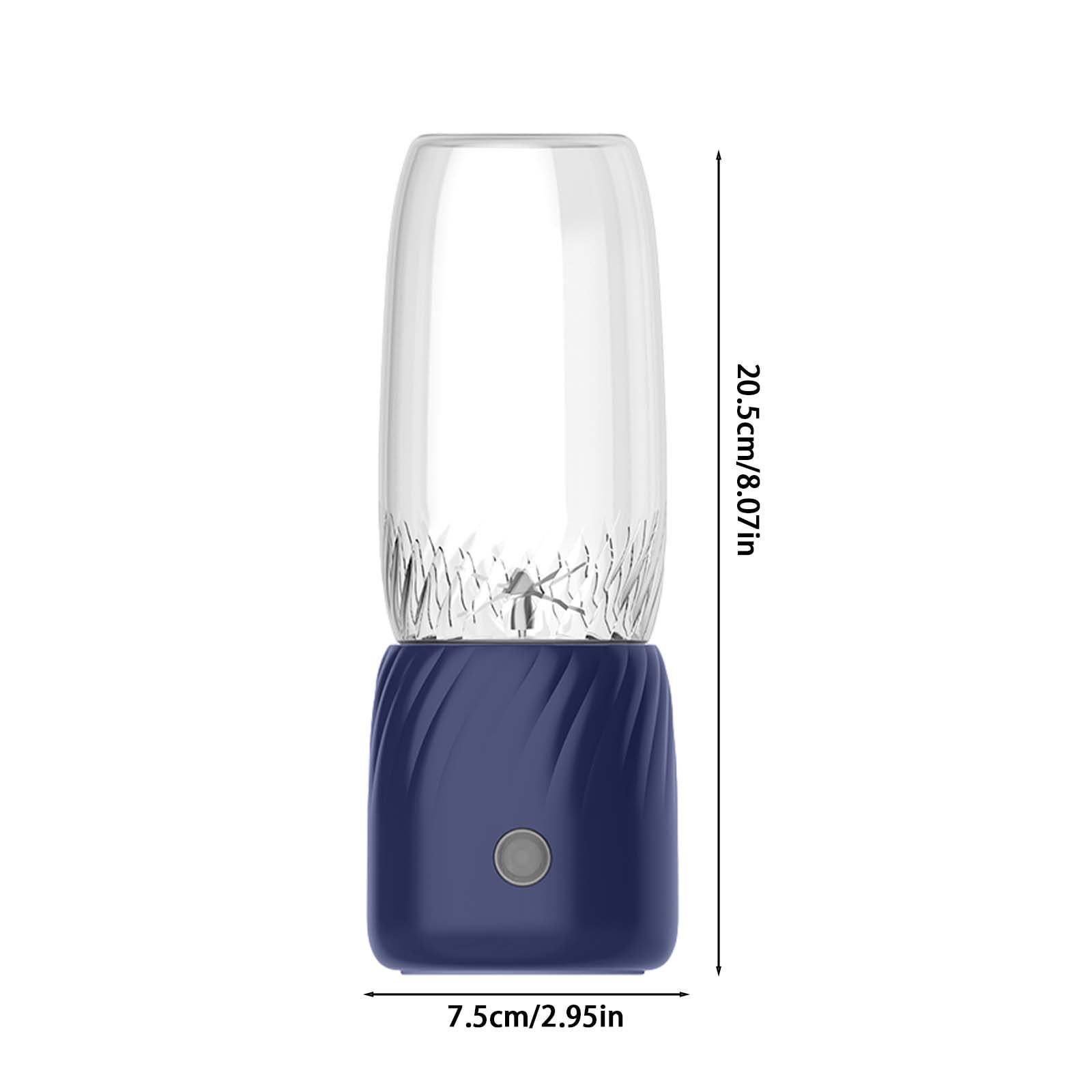 USB Rechargeable Portable Blender Juicer 350ml 6-Blade Mini Fruit Juicer for Shakes Smoothies Travel Outdoor Blue