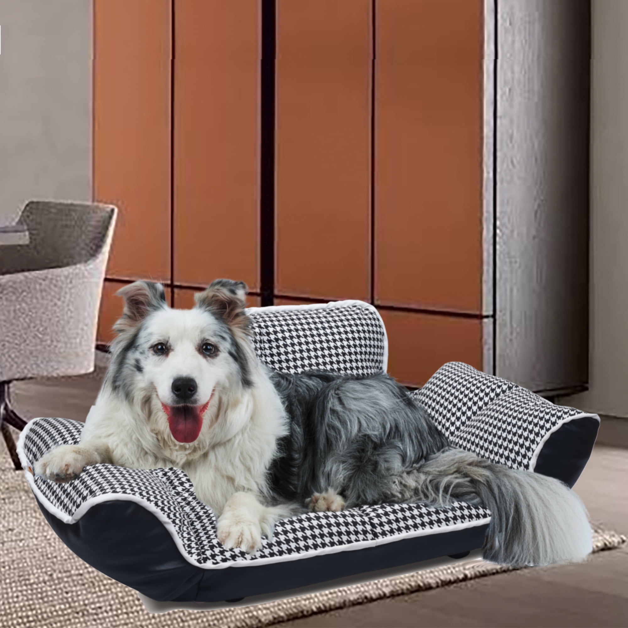 Pet Deluxe Dog Beds Large Pet Bed Orthopedic Dogs Lounge Sofa Pets Couch Beds Super Soft Cat Beds with Removable Washable Cover 