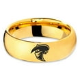 thumbnail image 2 of Tungsten Cowboy Cowboys Bandit Banditry Band Ring 7mm Men Women Comfort Fit 18k Yellow Gold Dome Polished, 2 of 4