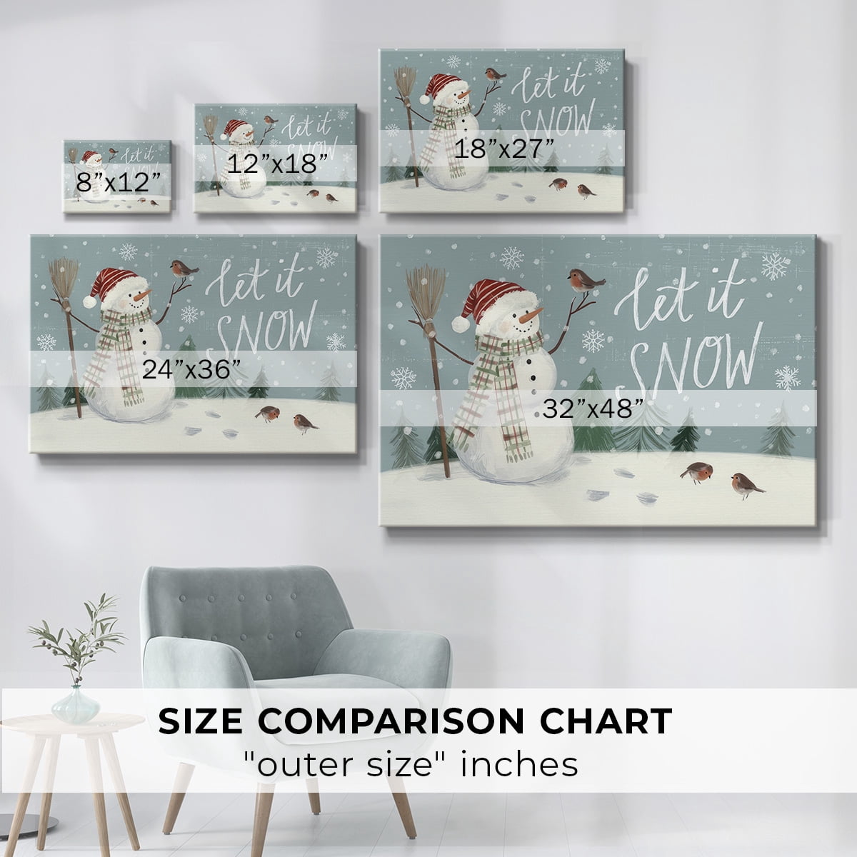 Jolly Snowman Collection A- Gallery Wrapped Canvas