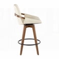 thumbnail image 2 of 1-Piece Solid Wood Dining Chair - Mid-Century with Faux Leather, 250lbs Capacity, 2 of 5