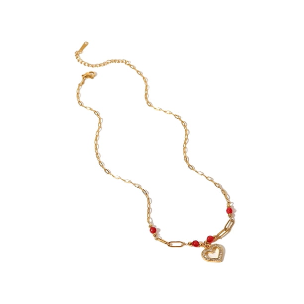 Jumpingount Collar con colgante para mujer, cadena para el cuello, gargantilla ajustable a la moda, joyería para fiestas y vacaciones, decoración de acero Ropa, zapatos y accesorios Miscelánea Jumpingount AP017470-00