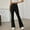 Black, variant on HUPOM Womens Scrub Pants Joggers Pants For Women Trousers High Waist Rise Full Straight-Leg Black M