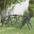 thumbnail image 1 of vidaXL Folding Garden Chairs 4 pcs Expanded Metal Mesh Anthracite, 1 of 5