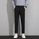thumbnail image 3 of Pantalones de trabajo drapeados para hombre, pantalones de traje de oficina rectos y fluidos para hombre, ropa vintage, ropa de estilo coreano, moda de verano 2024 fina, 3 of 5
