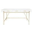 thumbnail image 6 of Broadway Desk with White Gloss and Gold Plated Finish, 6 of 11