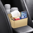 thumbnail image 1 of Car Armrest Storage Box Car Console Organizer with 2 Cup Holder Water Cup Holder Multifunctional Portable Large Capacity Automotive Car Seat Organizer for Car Auto Drink Holder, 1 of 10