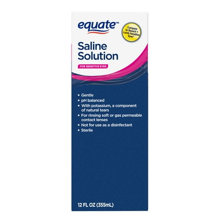 Equate Sensitive Eyes Saline Solution, 12 oz