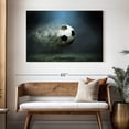 thumbnail image 3 of Elephant Stock Fast Trail Soccer Ball Wall Art - Horizontal Canvas Wall Art - Living Room Wall Decor - Sports Canvas - Black And White Decor - 48" x 32", 3 of 8