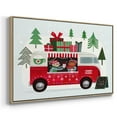 thumbnail image 3 of Santa's Foodtruck Collection A - Framed Gallery Wrapped Holiday Canvas - 17 x 25 - Natural Wood Frame, 3 of 8