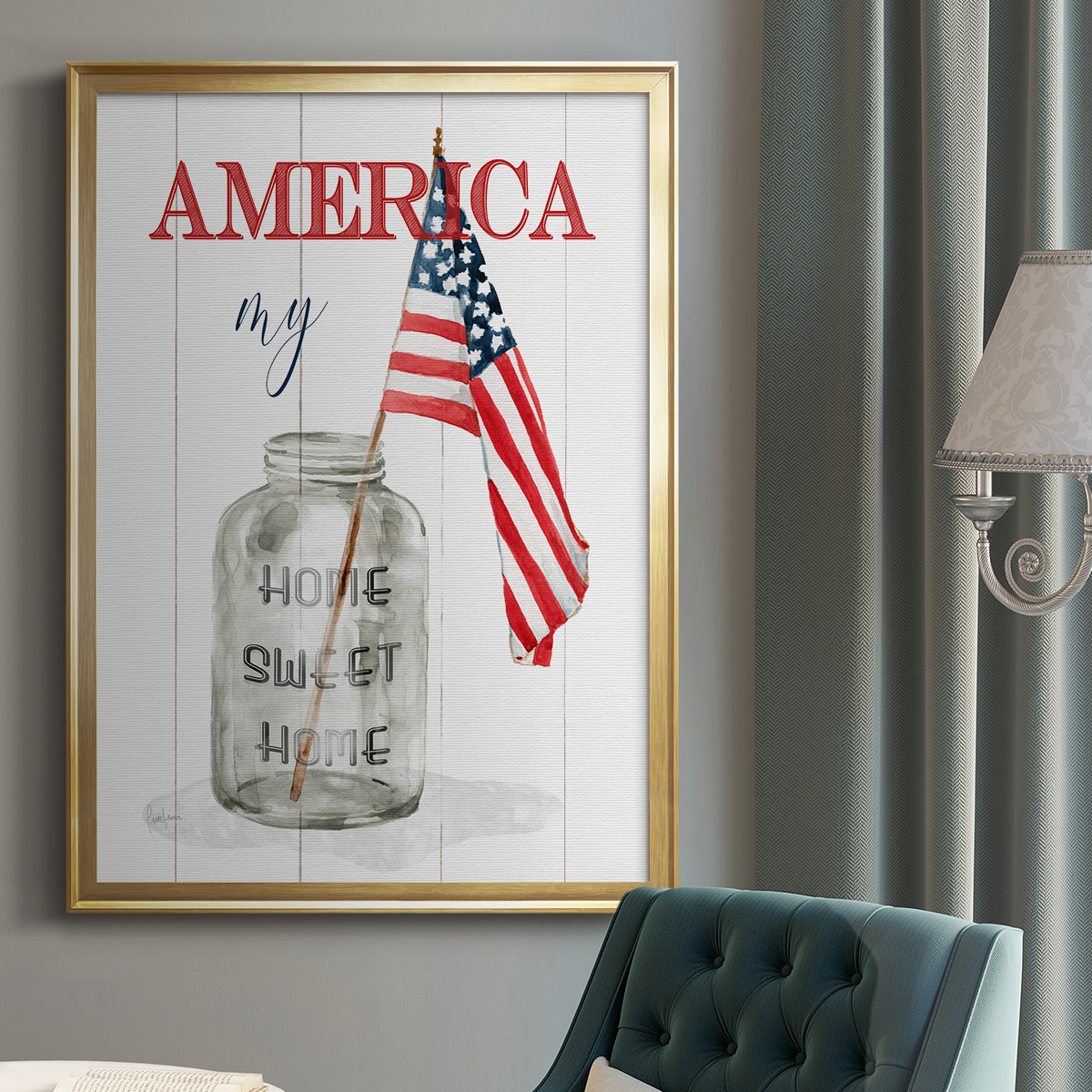 America My Home Sweet Home Premium Classic Framed Print - Ready to Hang