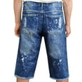 thumbnail image 3 of Notus Men's Distressed Ripped Denim Jean Shorts - Stylish, Comfortable, Durable, Summer Casual Wear Indigo Blue 30, 3 of 3