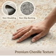 thumbnail image 6 of ODIKA 8'x10' Washable Area Rug Beige Dining Vintage Scroll Border Distressed Neutral Cream Textured for Living Room, Under Sectional, Family , Durable, Non-Slip, 6 of 7