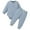 Blue, variant on Baby Girls Boys Winter Long Sleeve Solid Thickened Warm Romper Tops Pants 2Pcs Outfits Clothes Set Grey Homewear For Kids 0 Months-3 Months